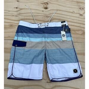 Rip Curl‎ Surf Craft Board Shorts Men's Beach, Swimming Multicolor Stripe Sz. 33